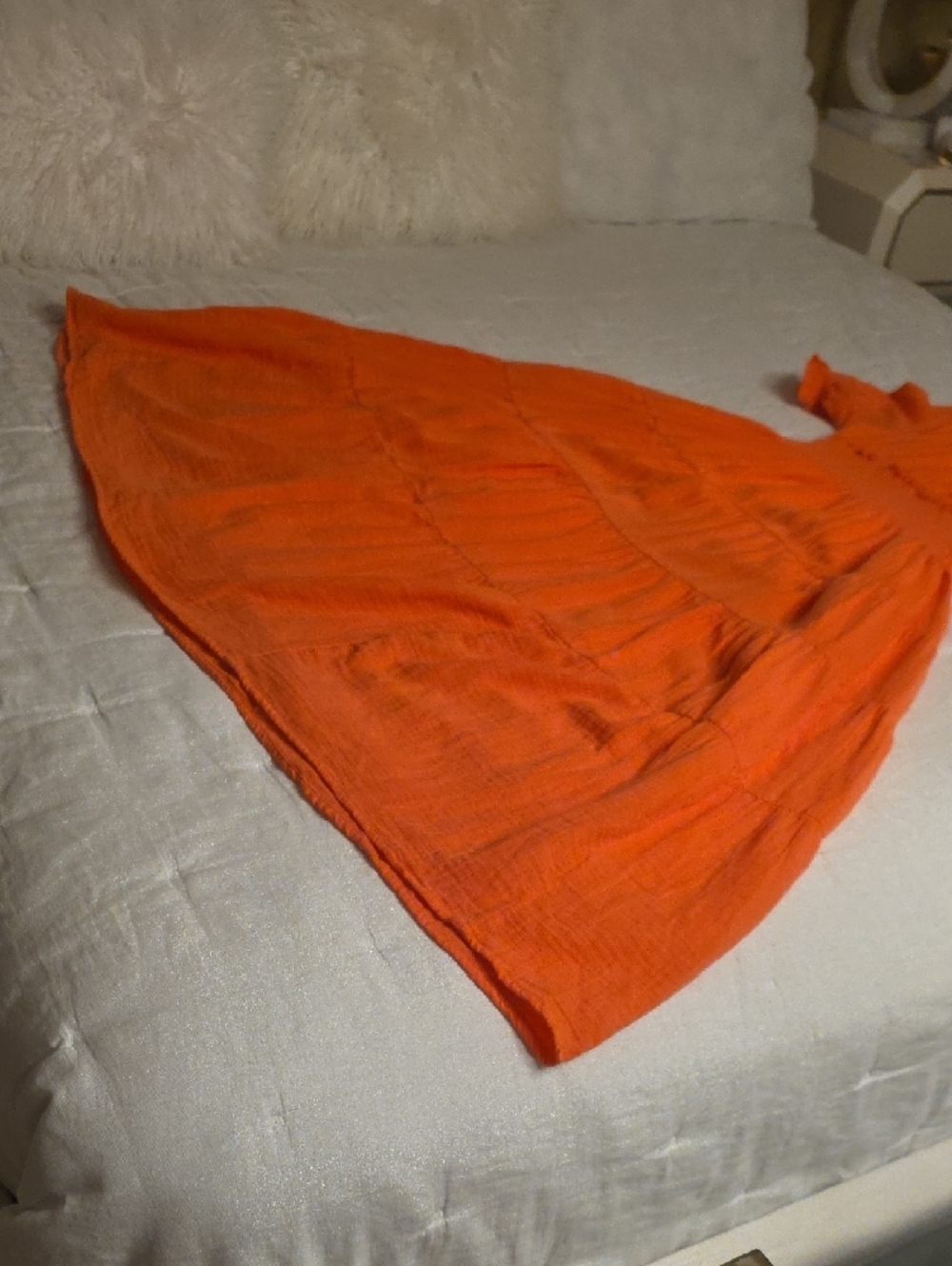 Southern Tide Christa Sunset Coral Cotton Tiered Maxi Dress Size M - Picture 8 of 16